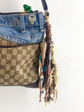 OOAK Leather Gemstone Bag Charm