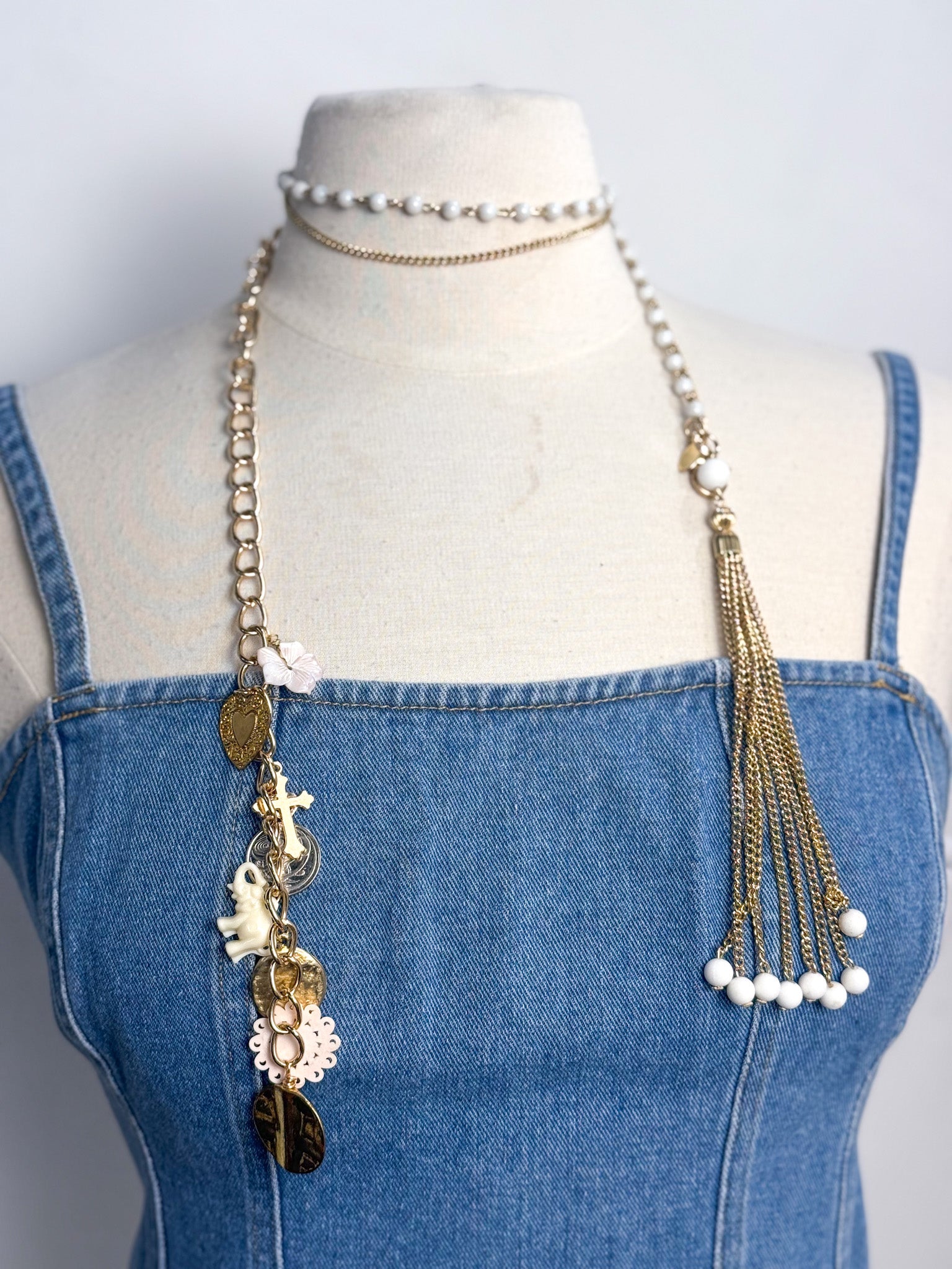 OOAK Bead & Charm Necklace or Belt
