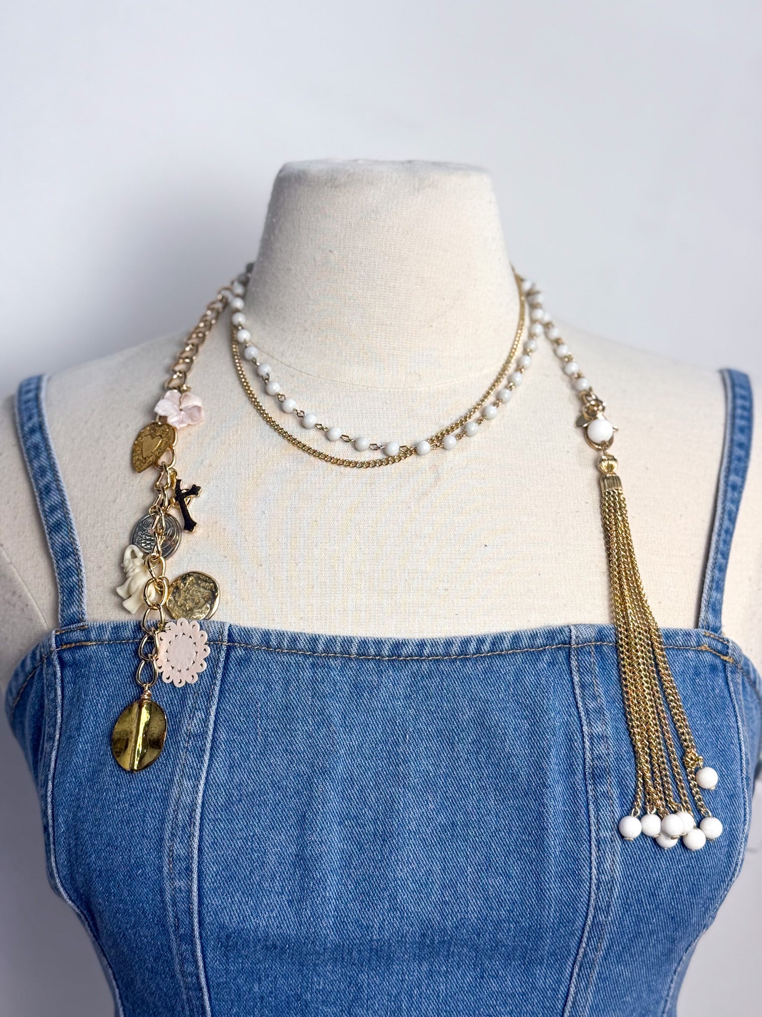 OOAK Bead & Charm Necklace or Belt