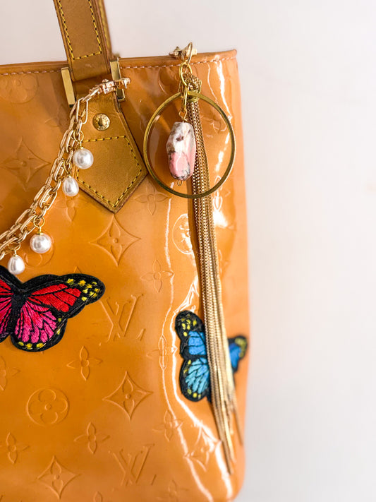 OOAK Vintage Hoop and Chain Bag Charm