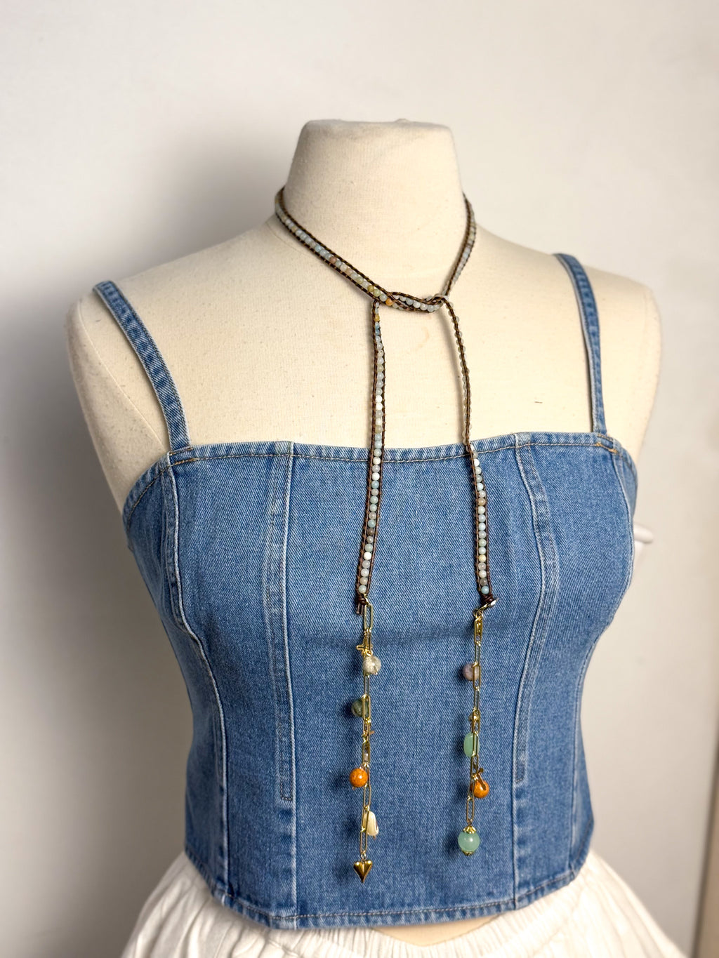OOAK Semi Precious Stone & Charms Belt or Necklace