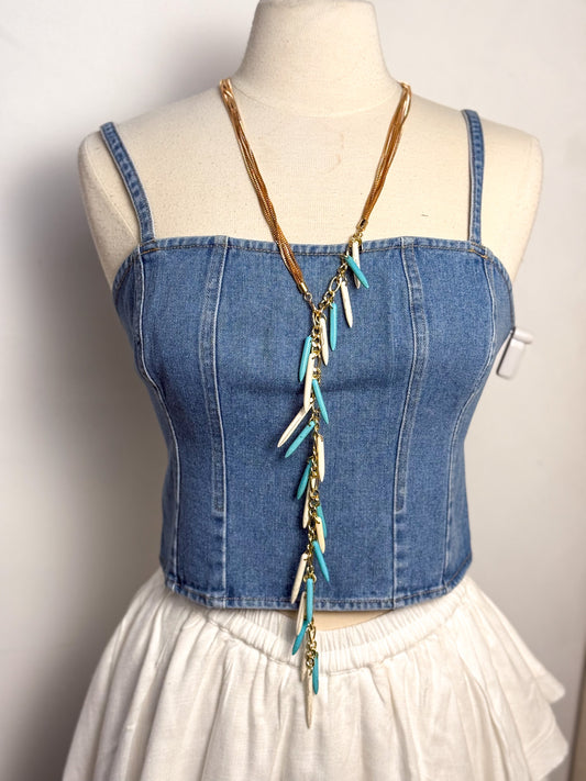 OOAK Chain & Bone Dagger Necklace or Belt