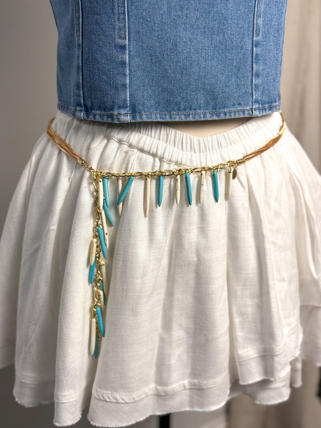 OOAK Chain & Bone Dagger Necklace or Belt