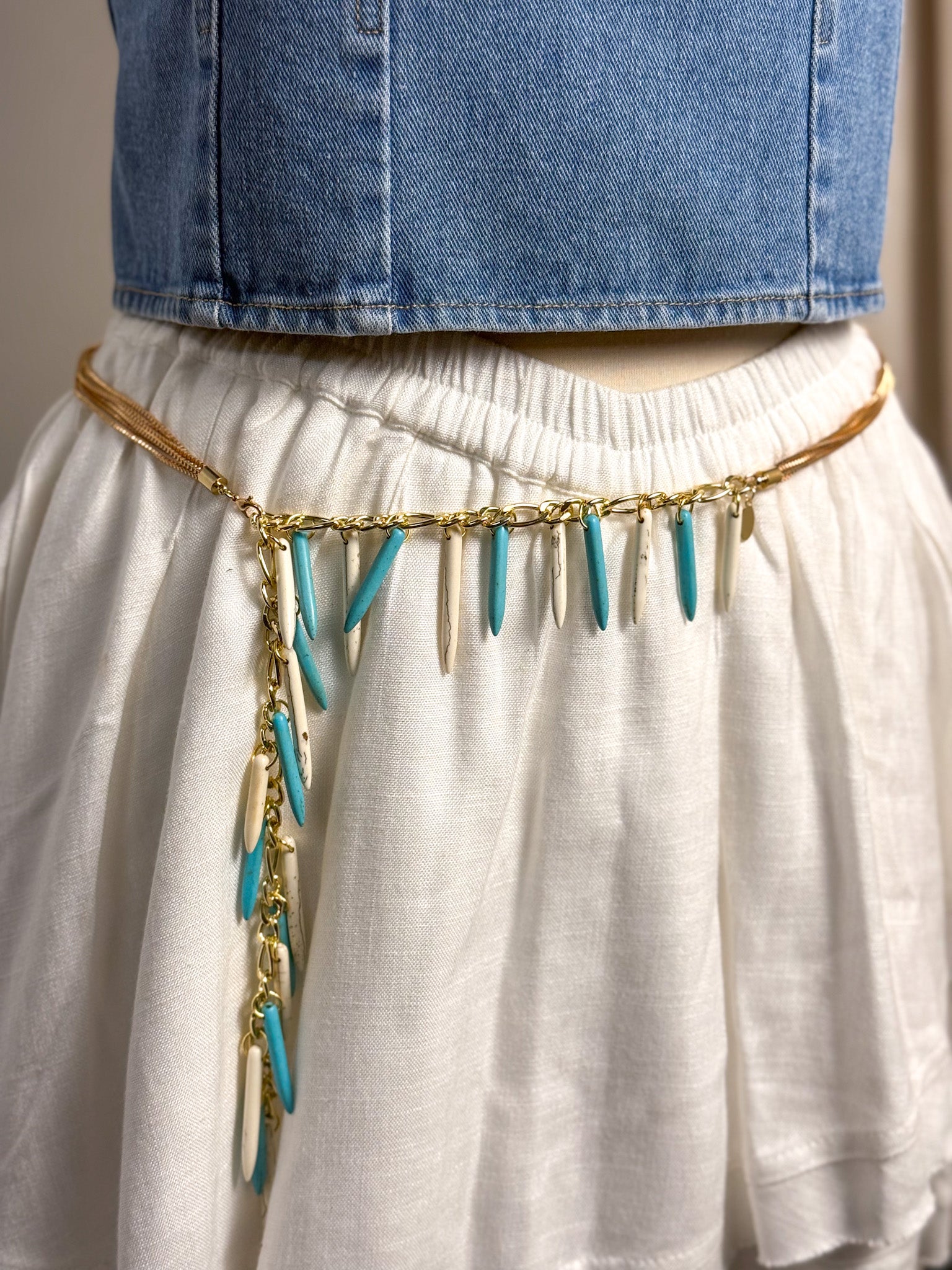 OOAK Chain & Bone Dagger Necklace or Belt