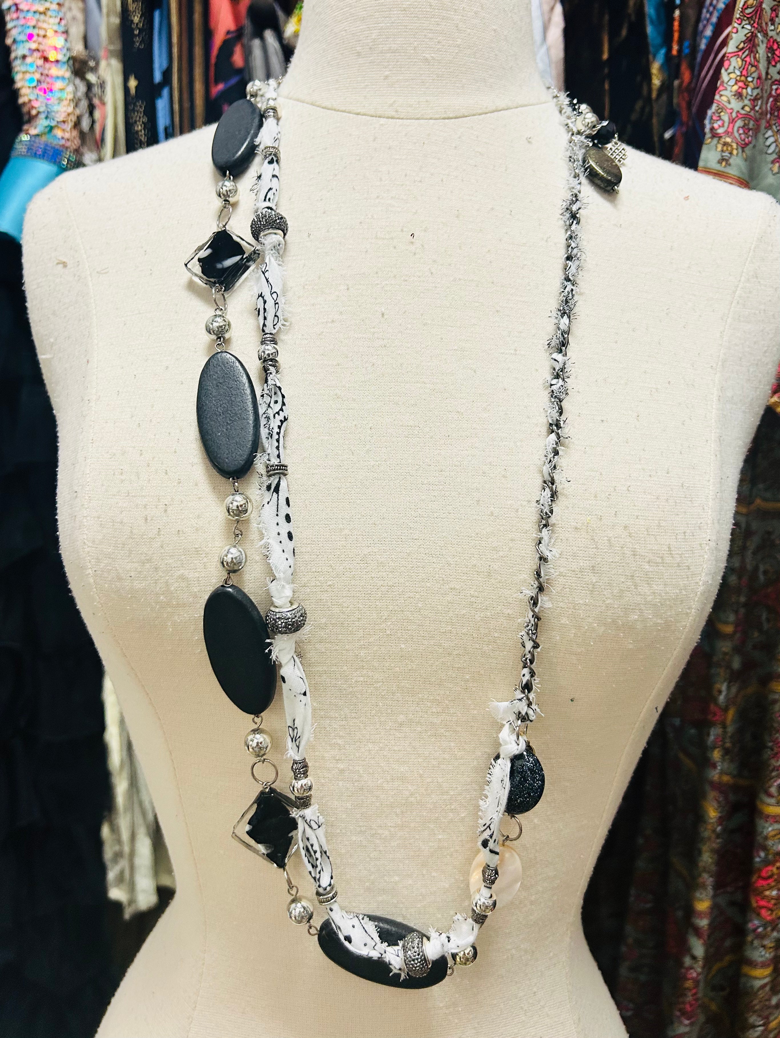 OOAK Bandana Mix Necklace or Belt