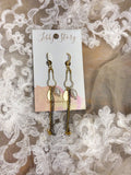 Handmade Safety/Pearl Chain Earrings