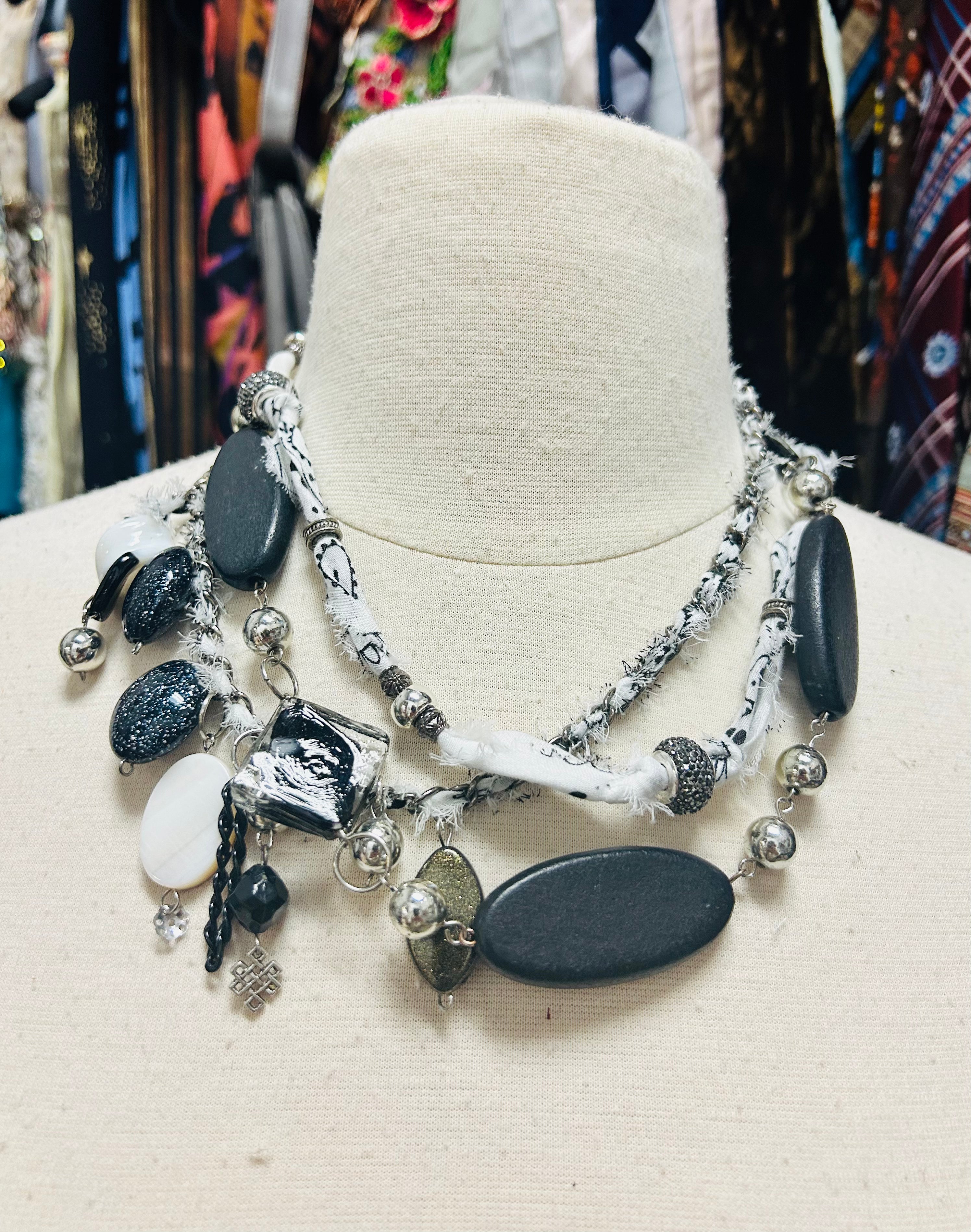OOAK Bandana Mix Necklace or Belt
