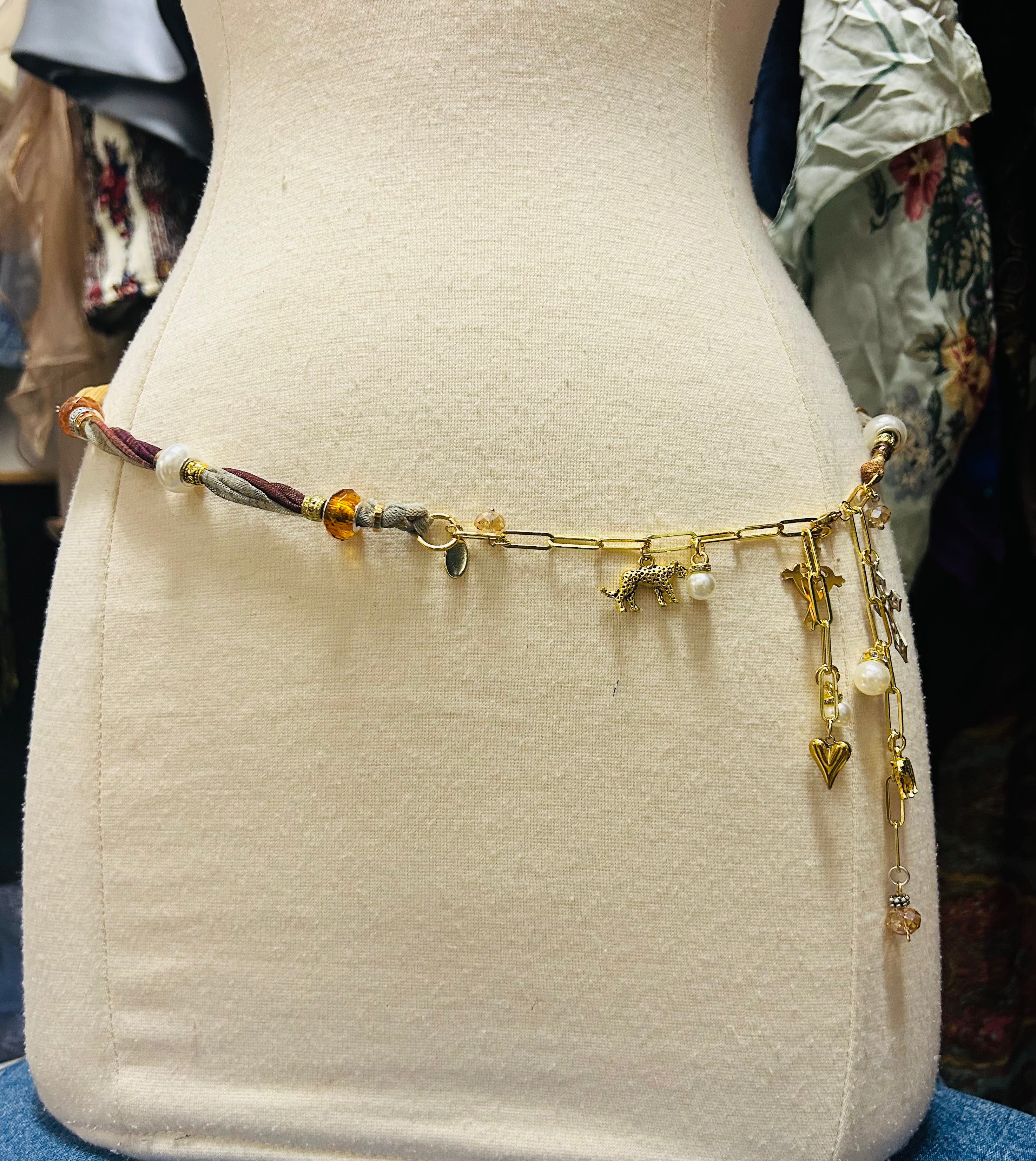 OOAK Mesh & Charms Belt or Necklace