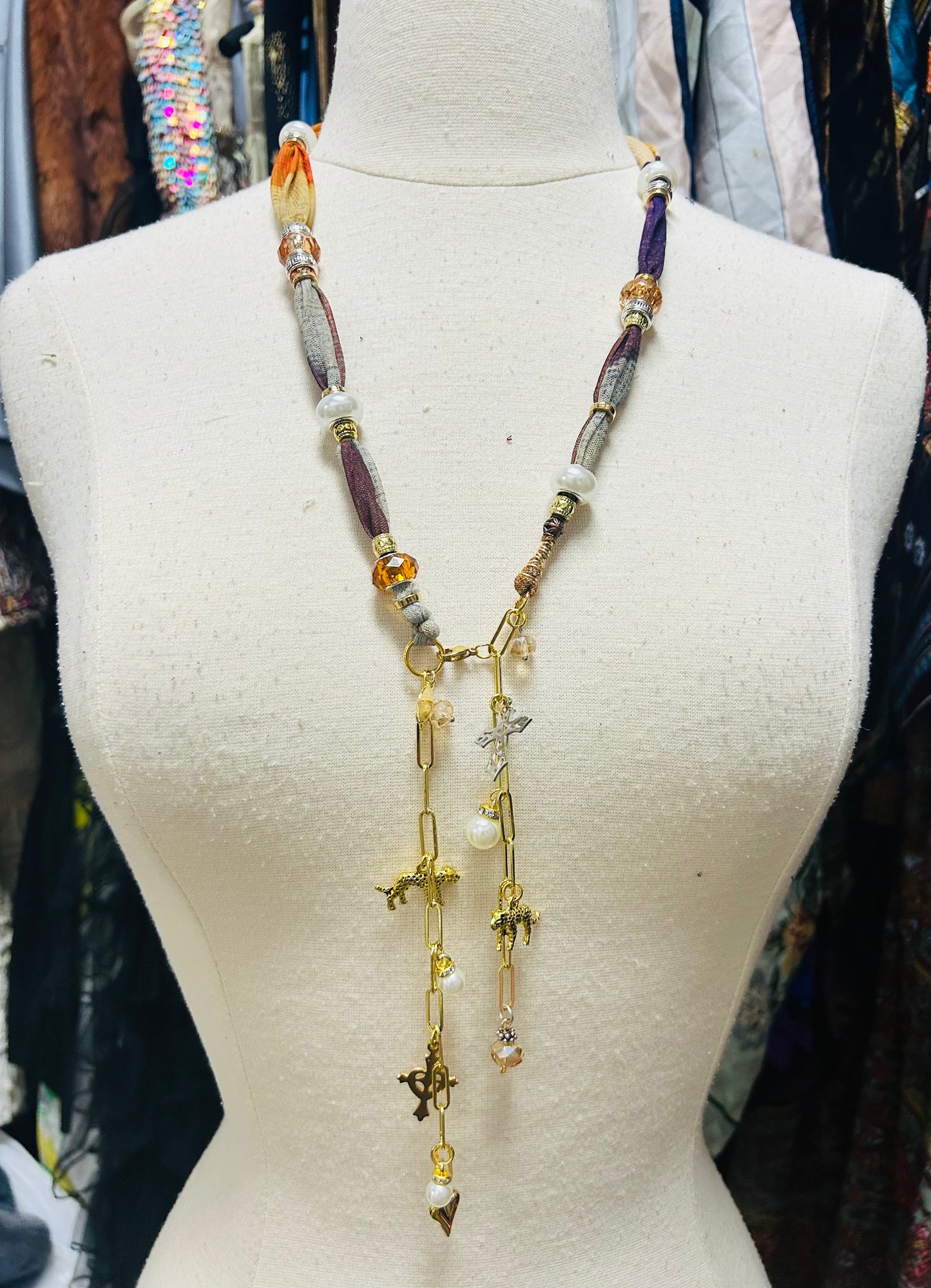 OOAK Mesh & Charms Belt or Necklace