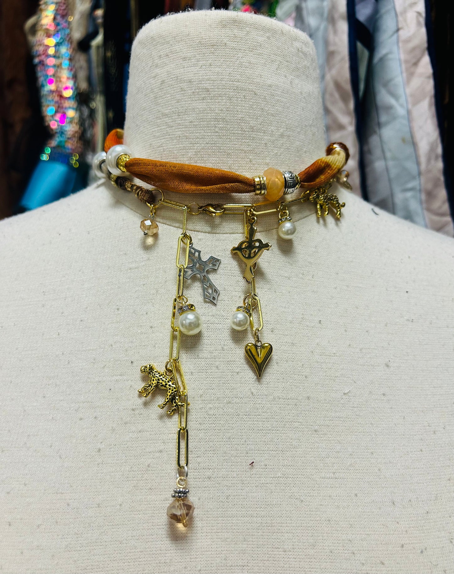 OOAK Mesh & Charms Belt or Necklace