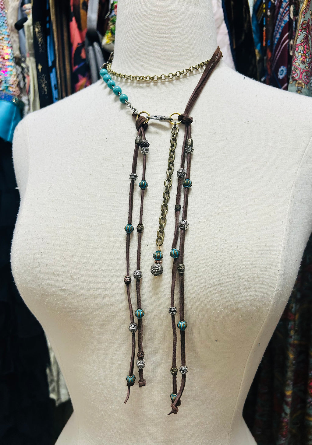 OOAK Vintage Cross & Leather Belt