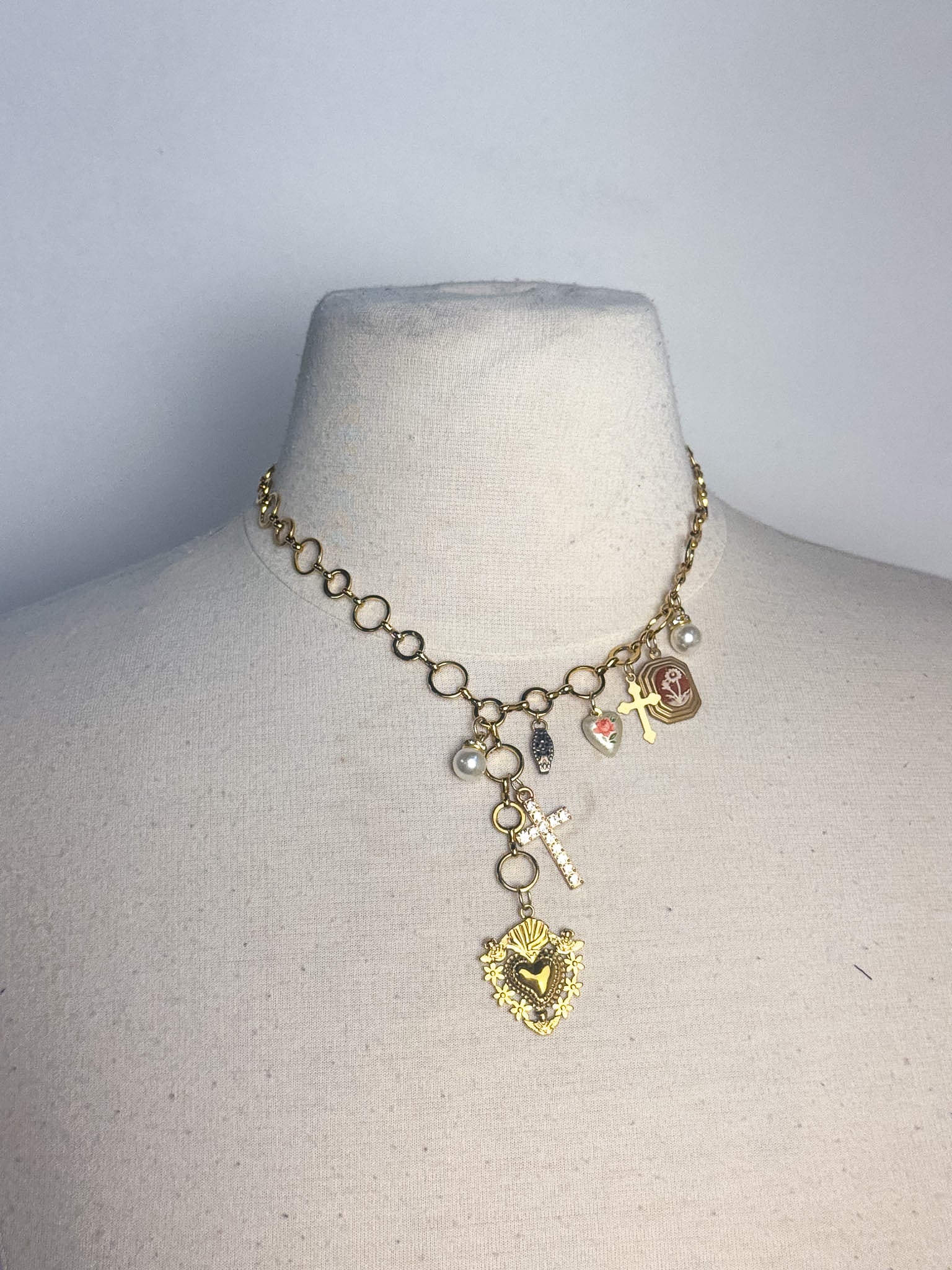 OOAK Charm Lariat Necklace