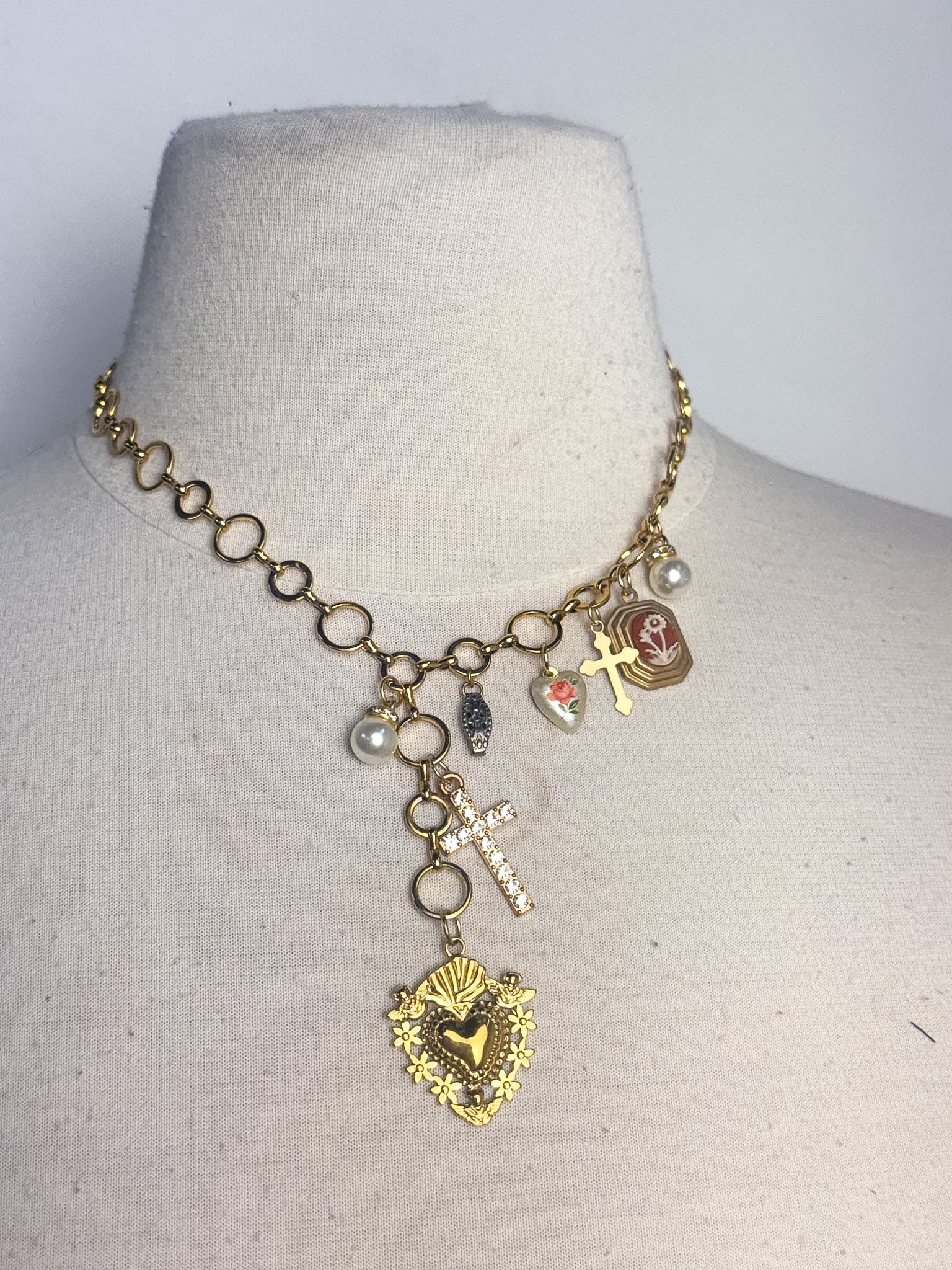 OOAK Charm Lariat Necklace