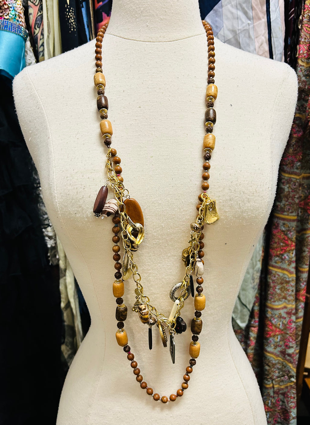 OOAK Wooden Charm Belt or Necklace
