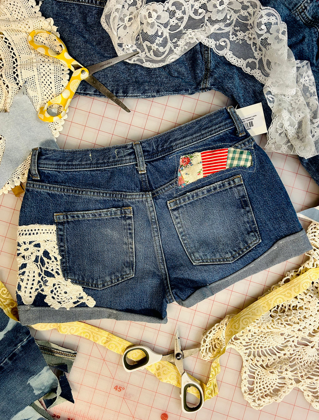 OOAK We the Free Patched Cutoffs