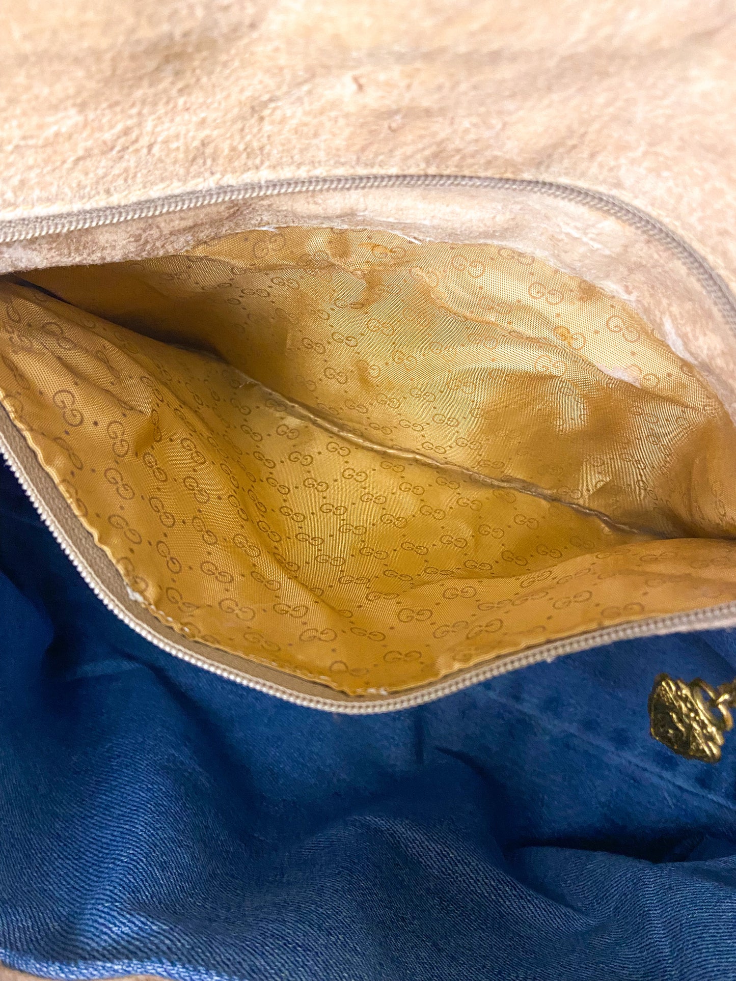 OOAK Vintage Gucci Large Satchel Purse with Charmed Chain Strap