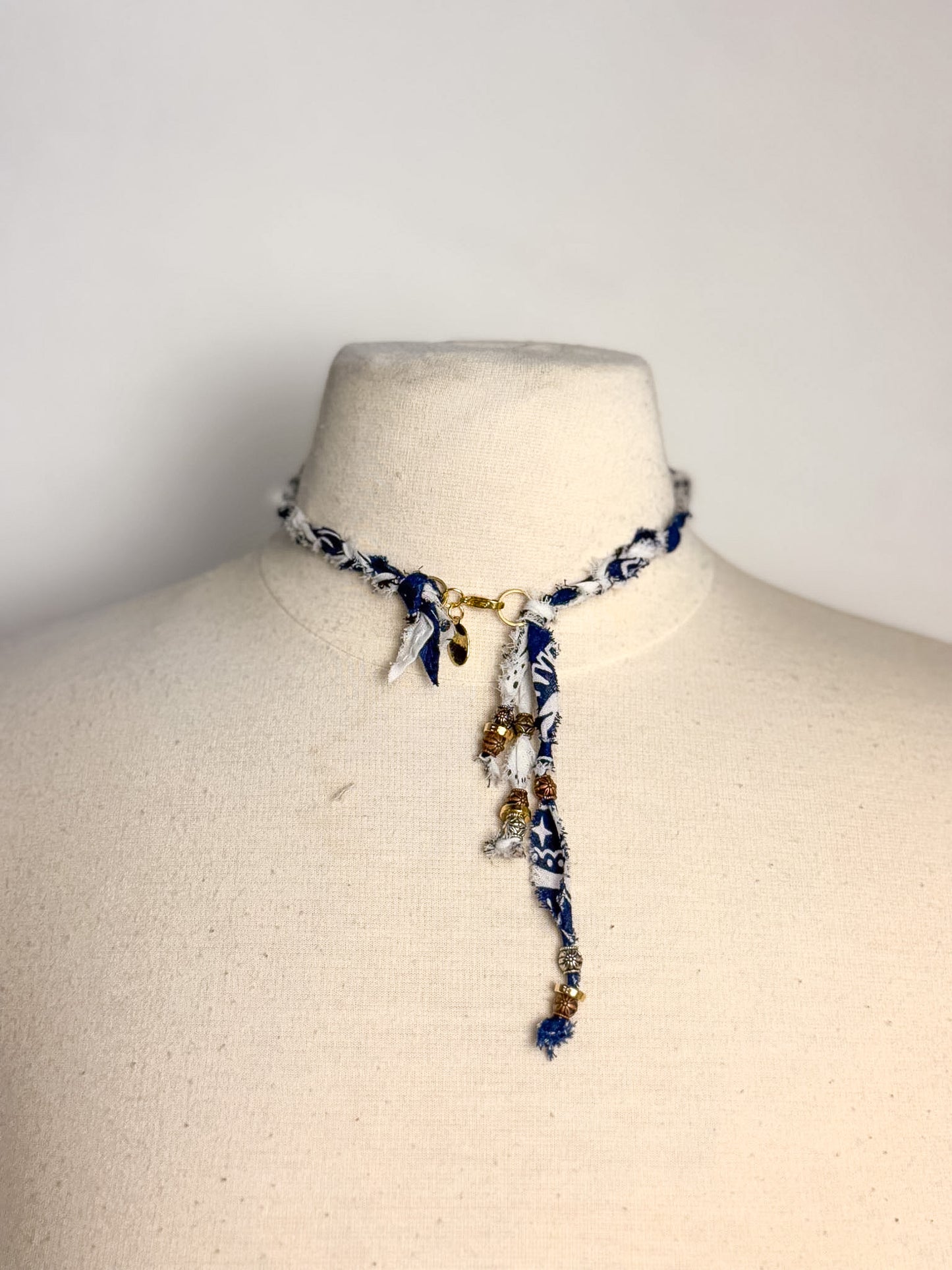 Handmade Bandana Braid Necklace