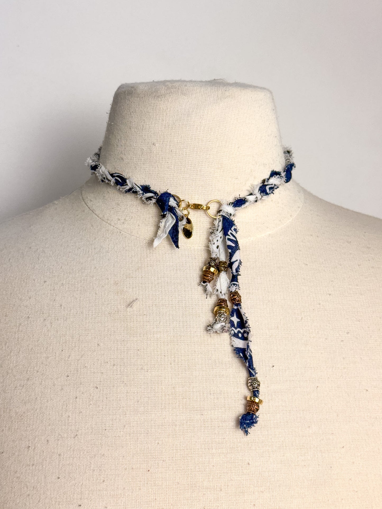 Handmade Bandana Braid Necklace