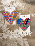 OOAK Medium Hand-painted Heart iron-on patch