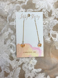 Handmade Faceted Glass Threader Earrings