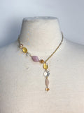 OOAK Vintage Crystal Lariat Necklace