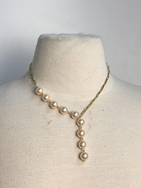 Handmade Glass Pearl Lariat