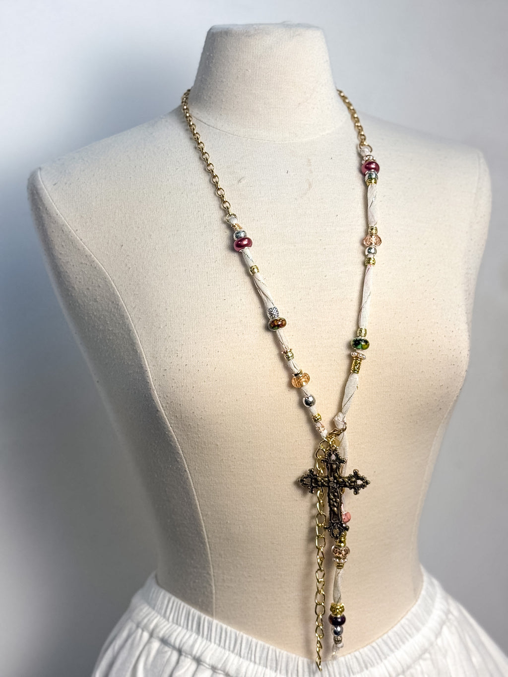 OOAK Cross & Scarf Belt or Necklace