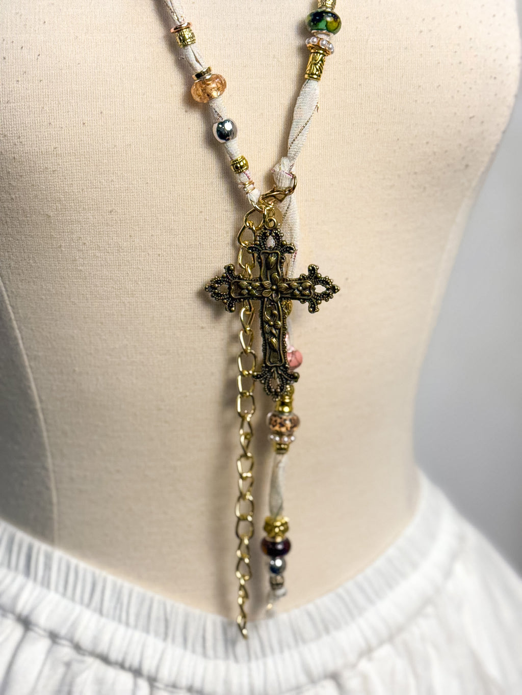 OOAK Cross & Scarf Belt or Necklace