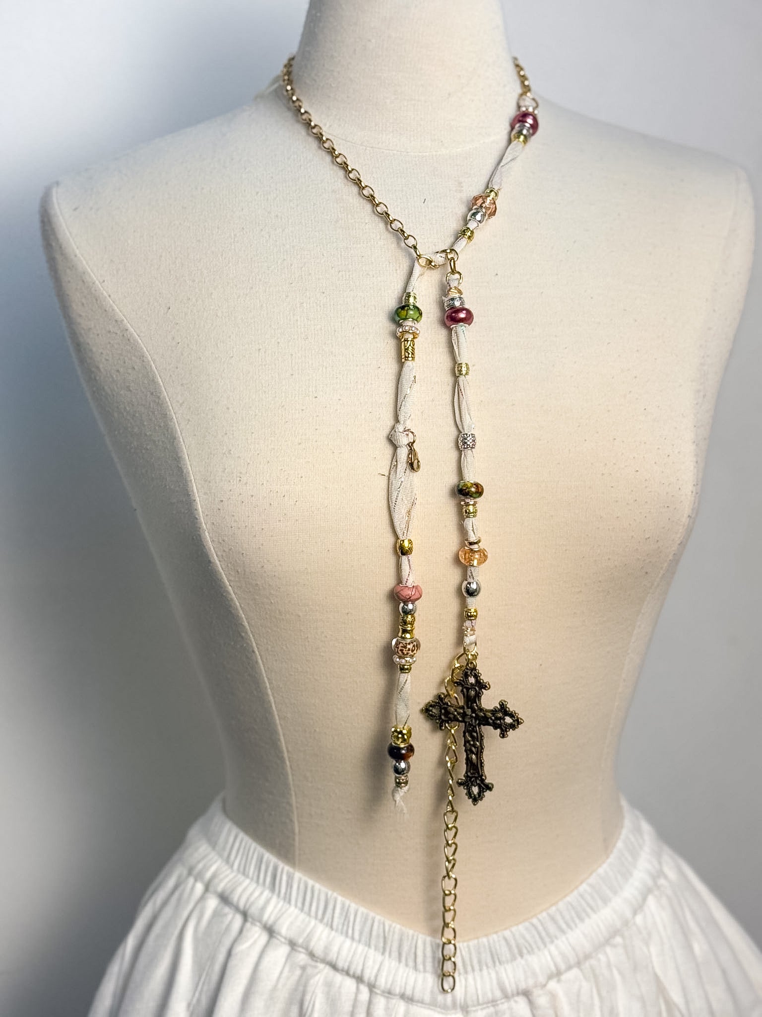 OOAK Cross & Scarf Belt or Necklace