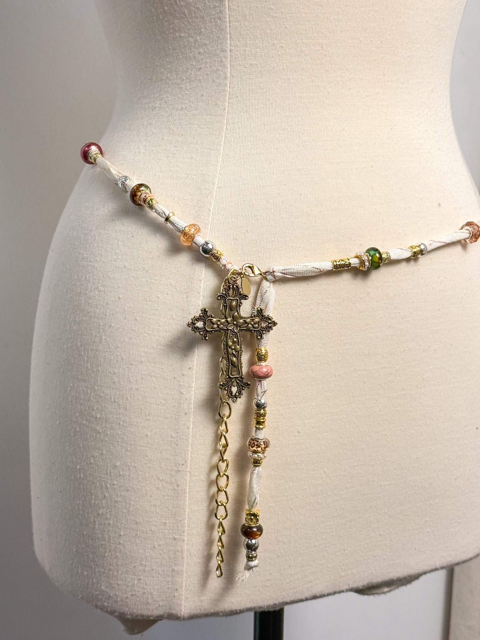 OOAK Cross & Scarf Belt or Necklace