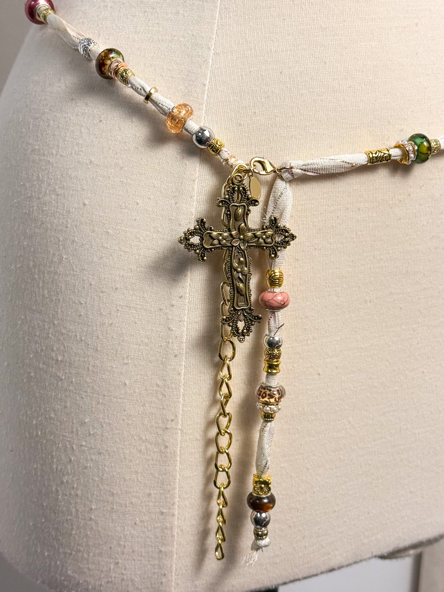 OOAK Cross & Scarf Belt or Necklace