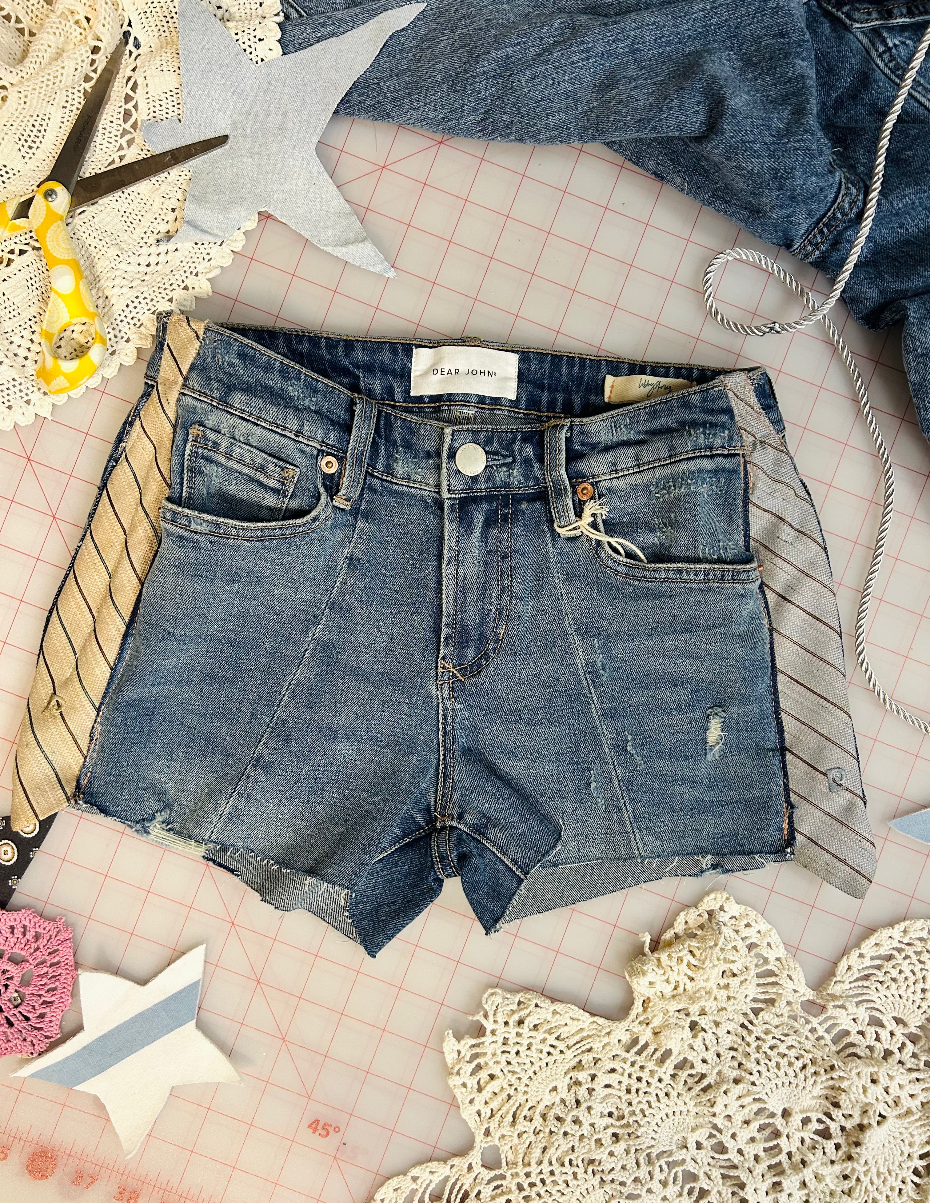 OOAK Dear John Tie Accent Cut Offs