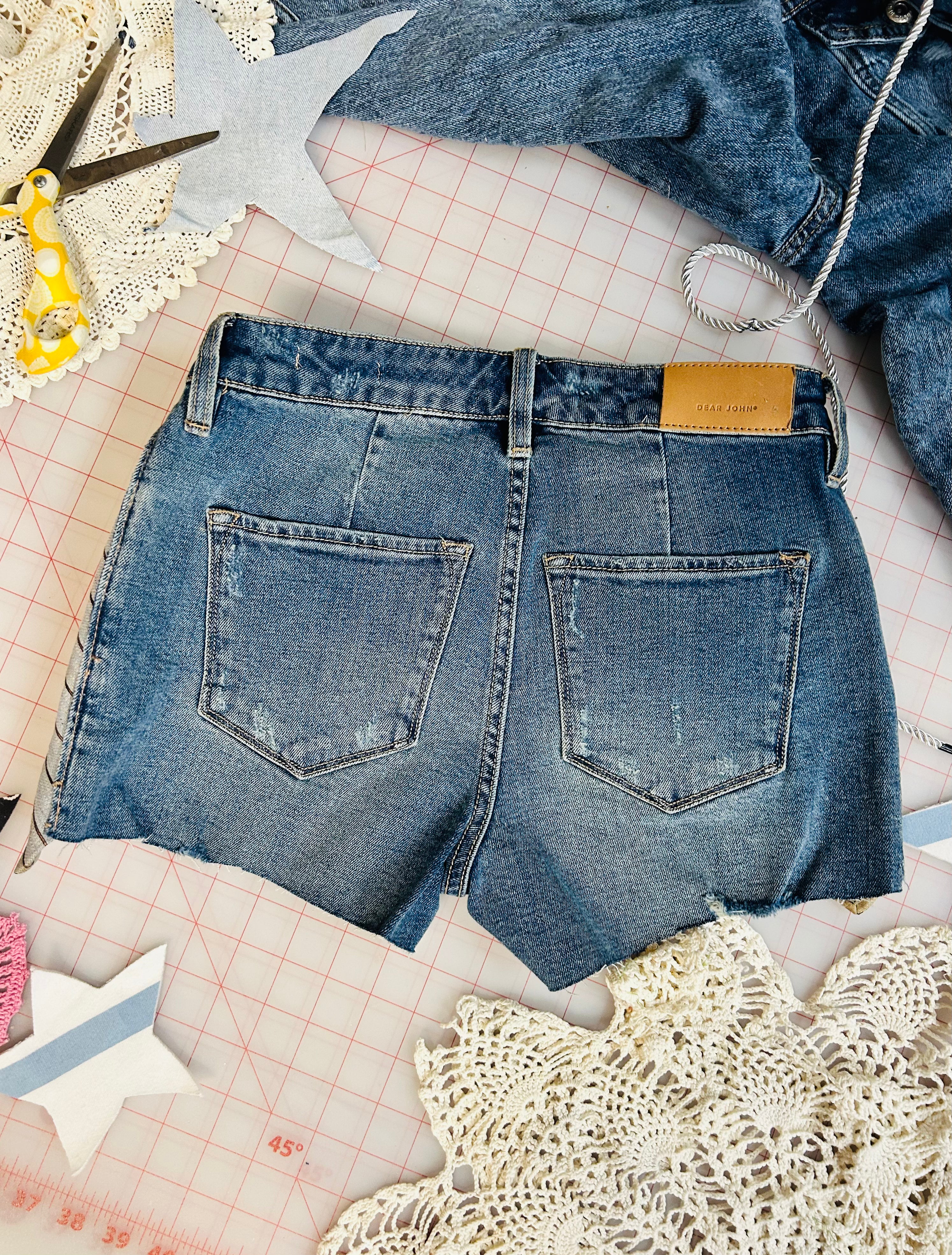OOAK Dear John Tie Accent Cut Offs
