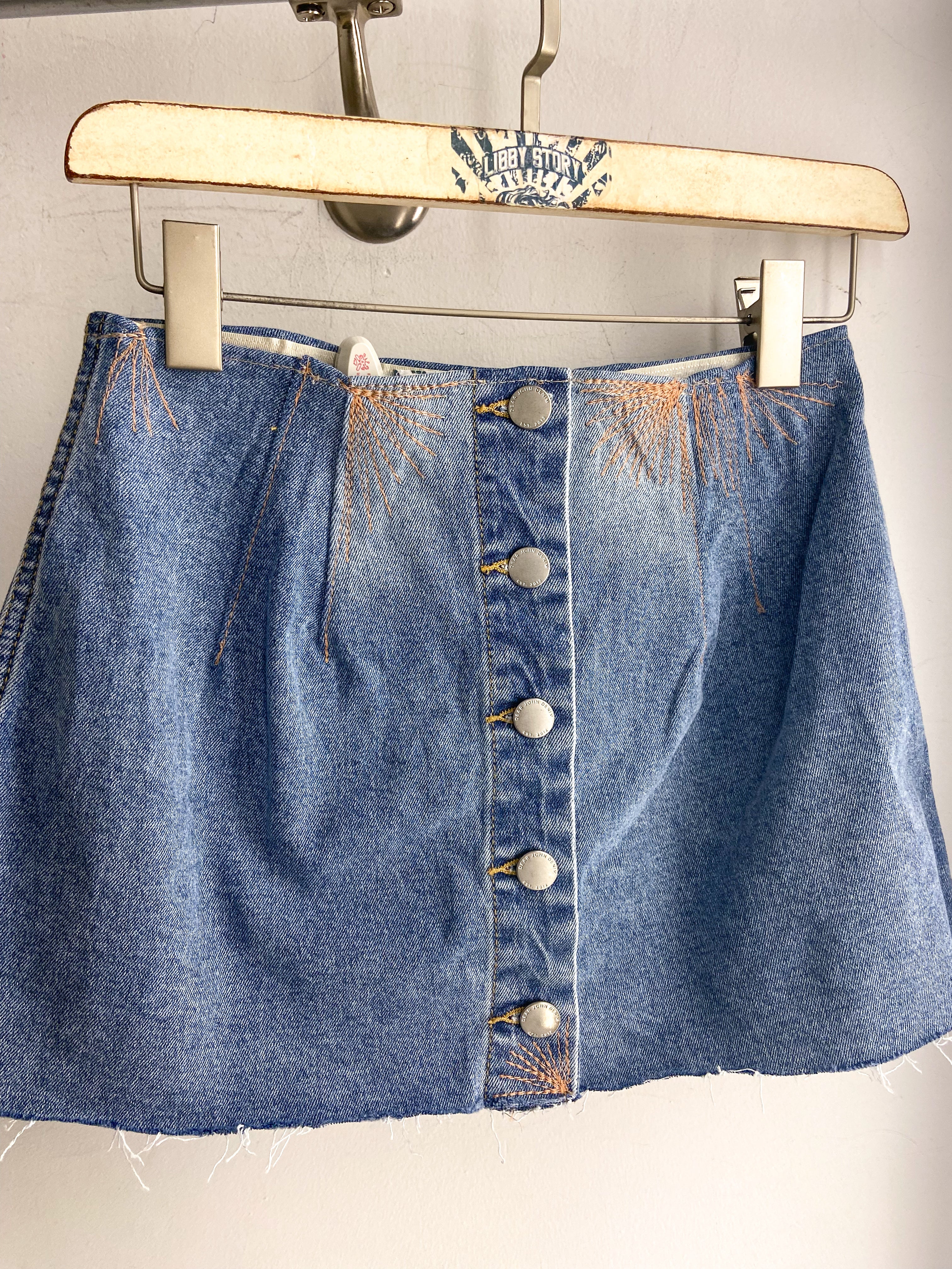 OOAK Dear John Upcycled Denim Skirt