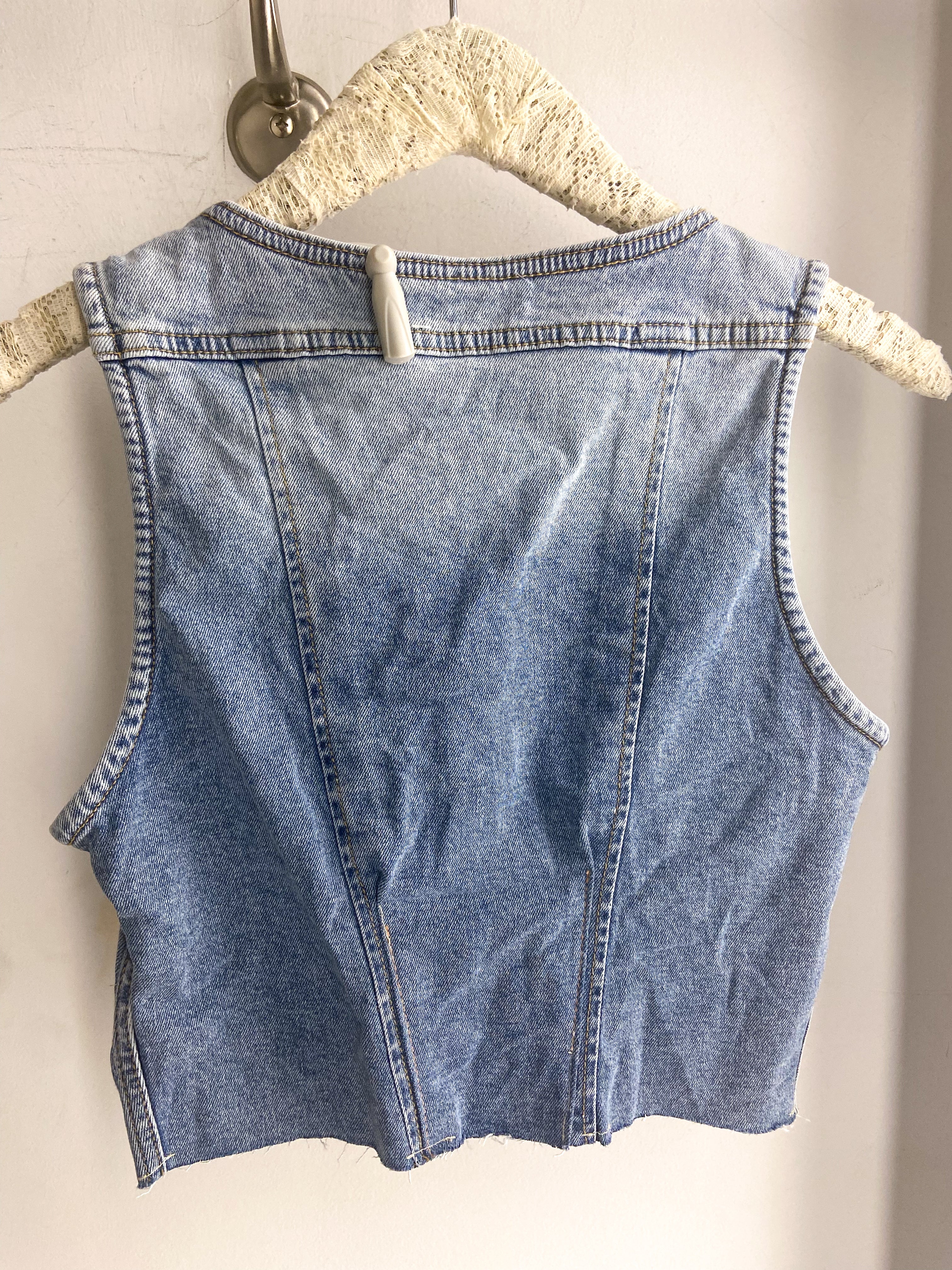 Dear John Cropped Denim Vest