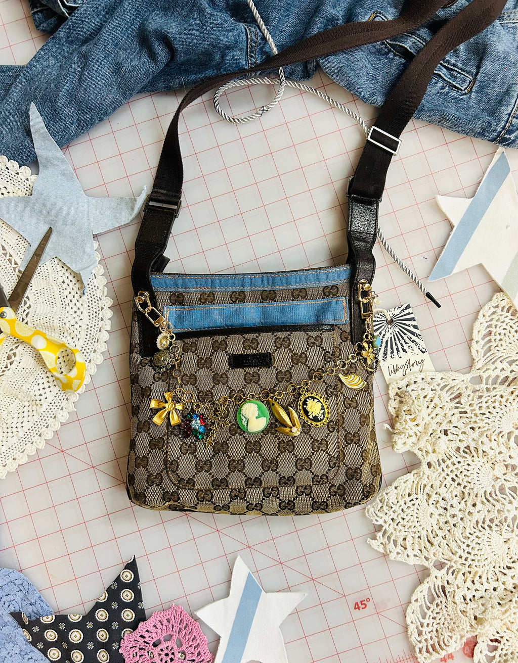 OOAK Authentic Vintage Gucci Crossbody Purse w/ Chain Strap