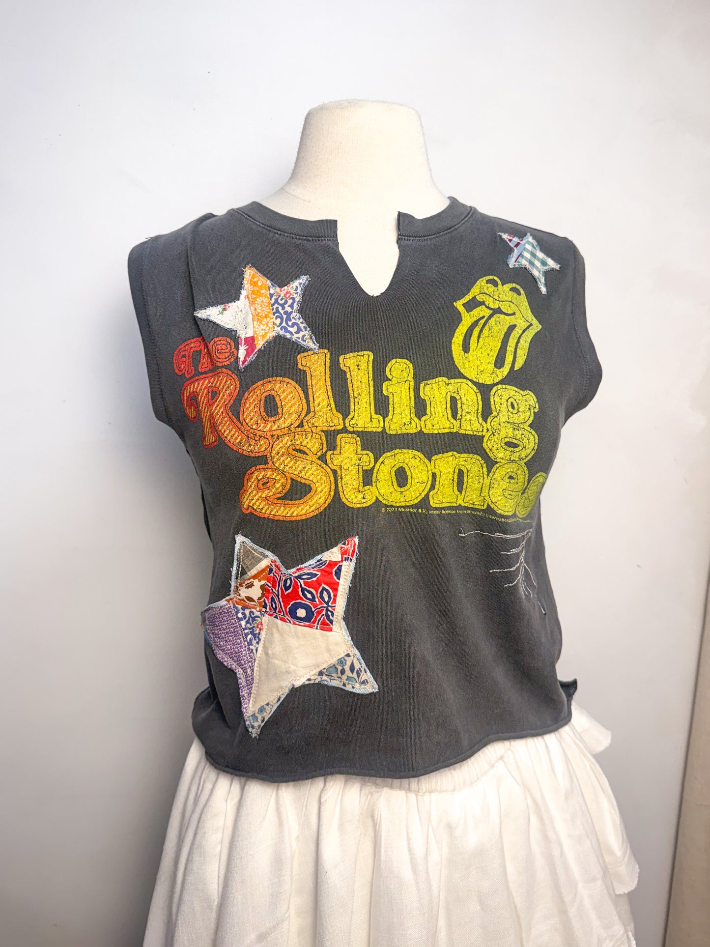 OOAK Star Patch Rolling Stones Graphic Tee