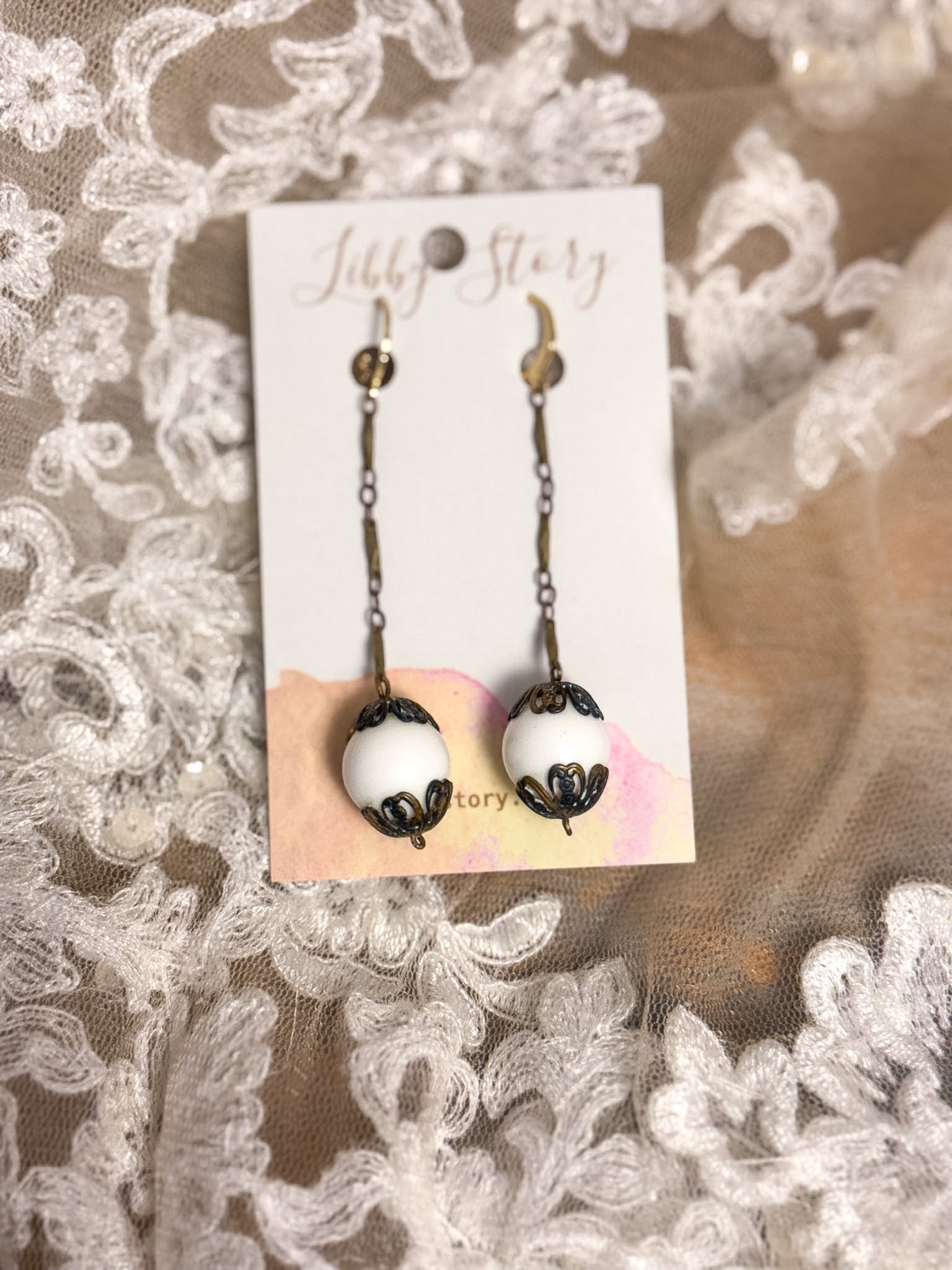 OOAK Vintage Bead Earrings