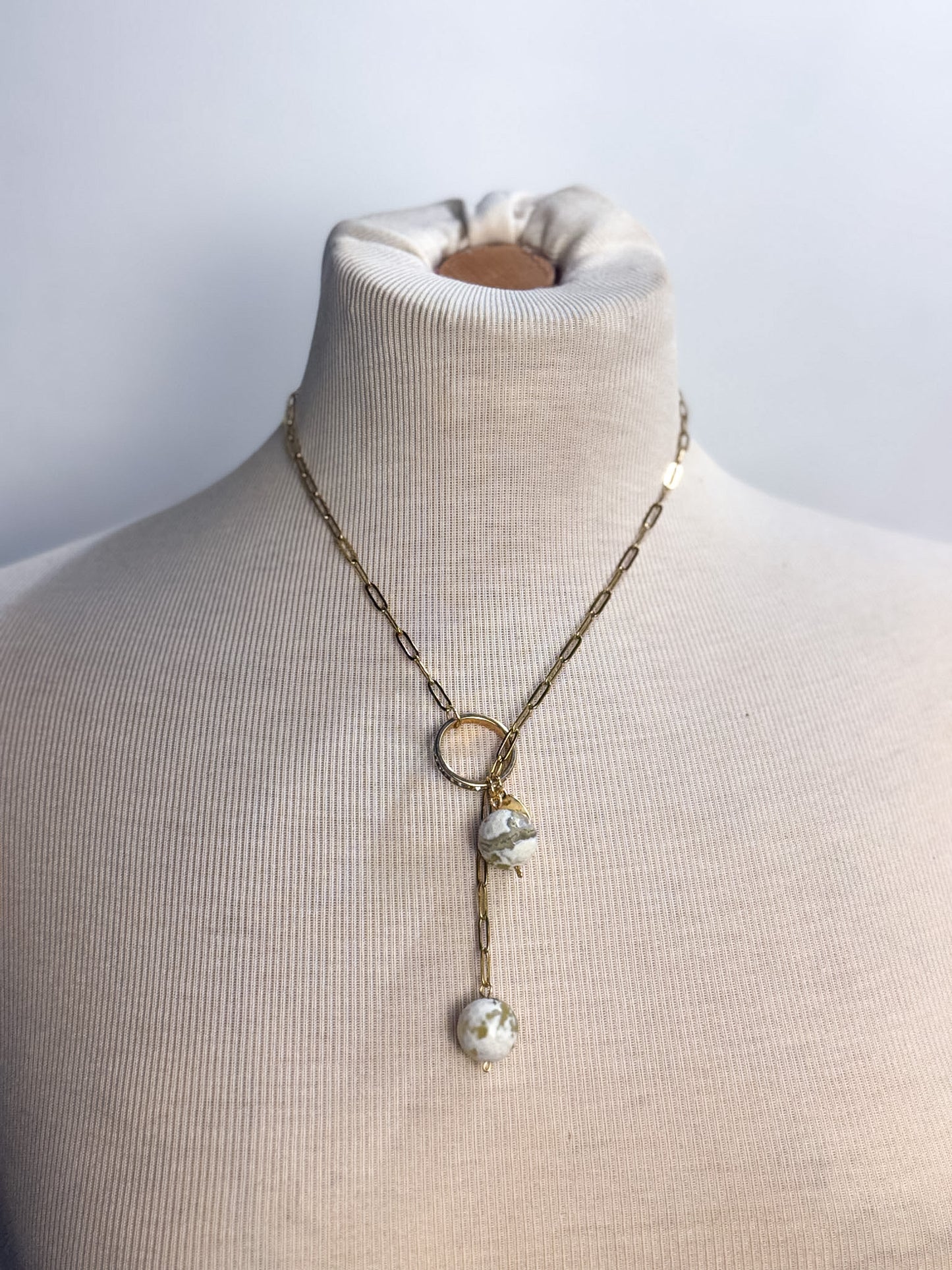 OOAK Handmade Lemon Drop Lariat