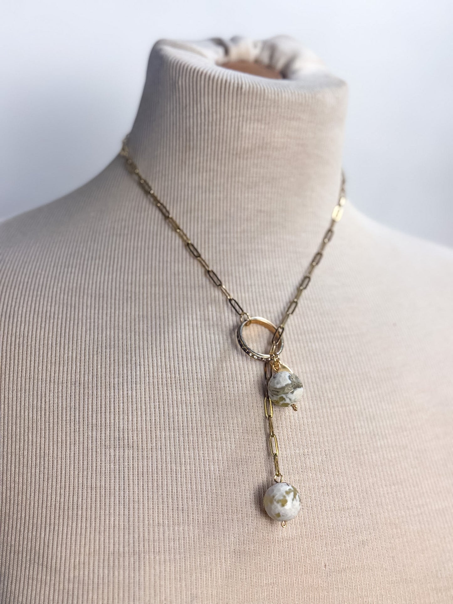 OOAK Handmade Lemon Drop Lariat
