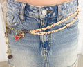 OOAK Vintage Star and Wooden Bead Waist Chain
