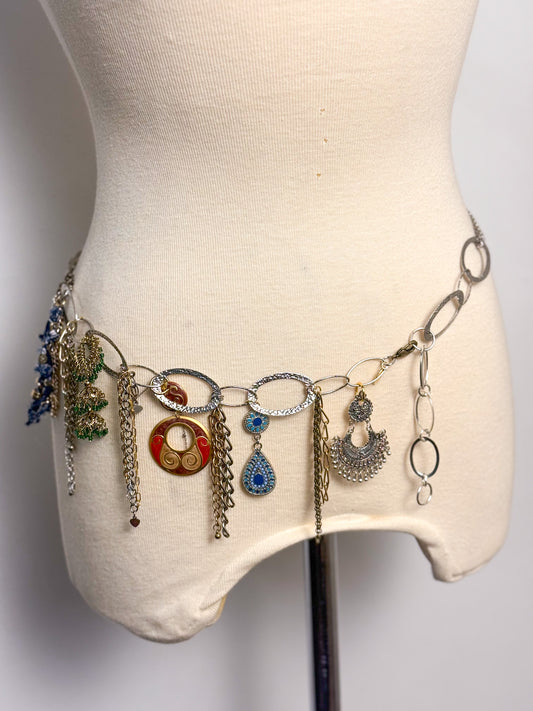 OOAK Earring Fringe Chain Belt