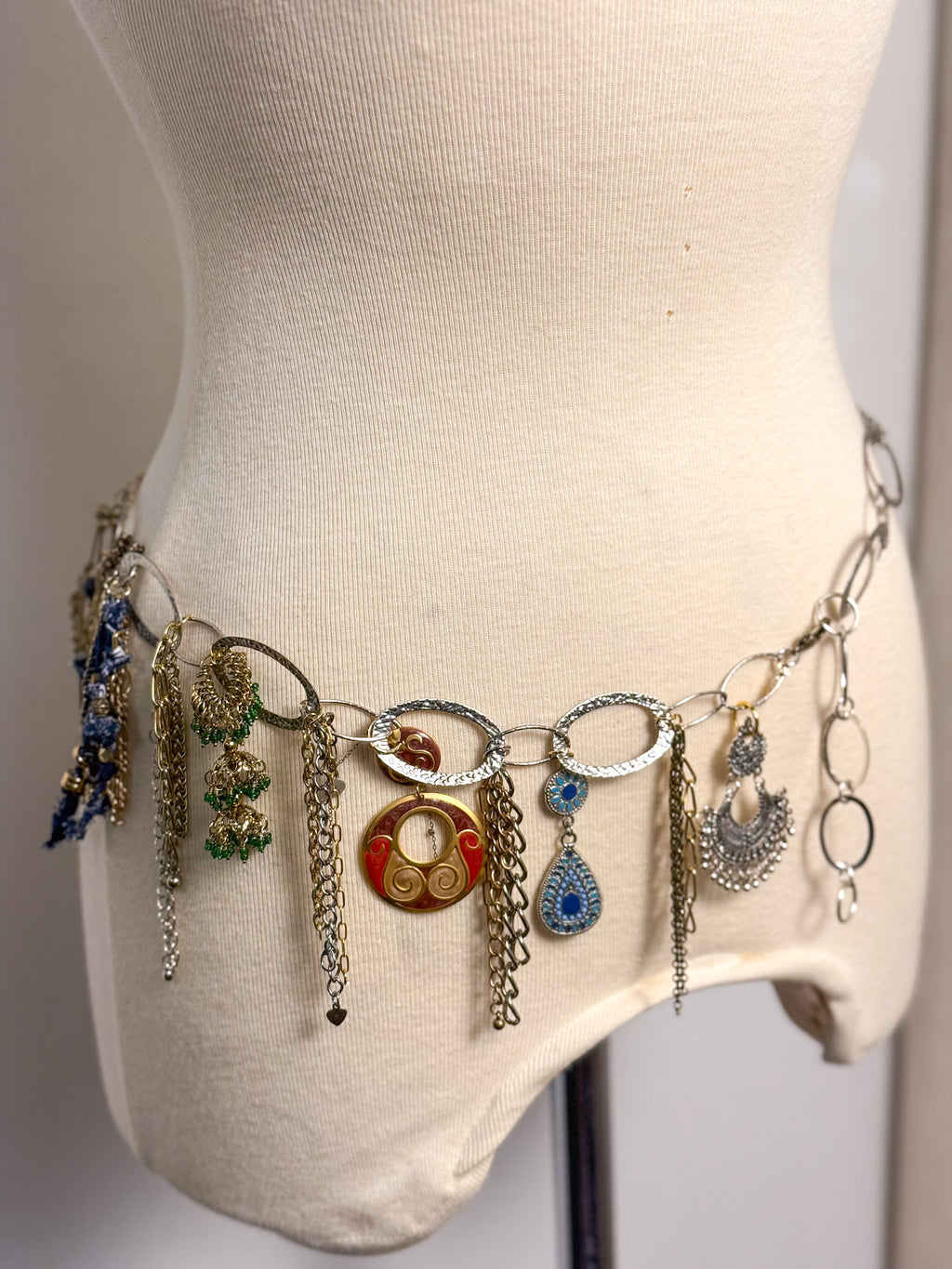 OOAK Earring Fringe Chain Belt