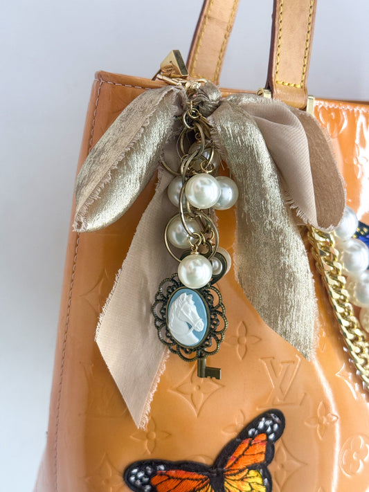 OOAK Horses Cameo Bag Charm