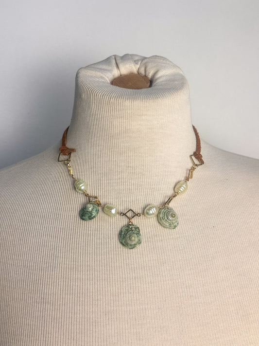 Handmade Shell & Pearl Necklace