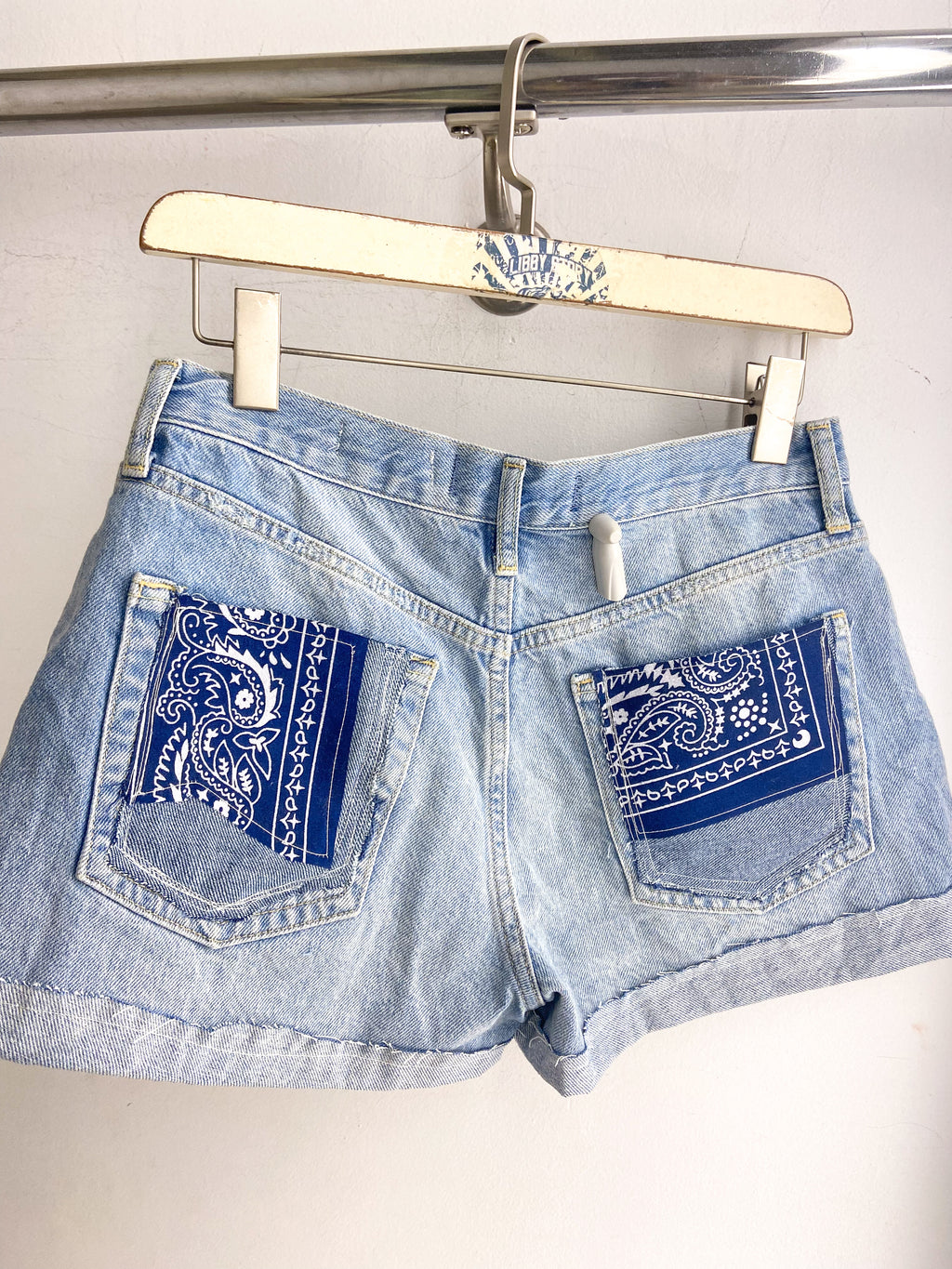 OOAK Bandana Patch Free People Cut Offs