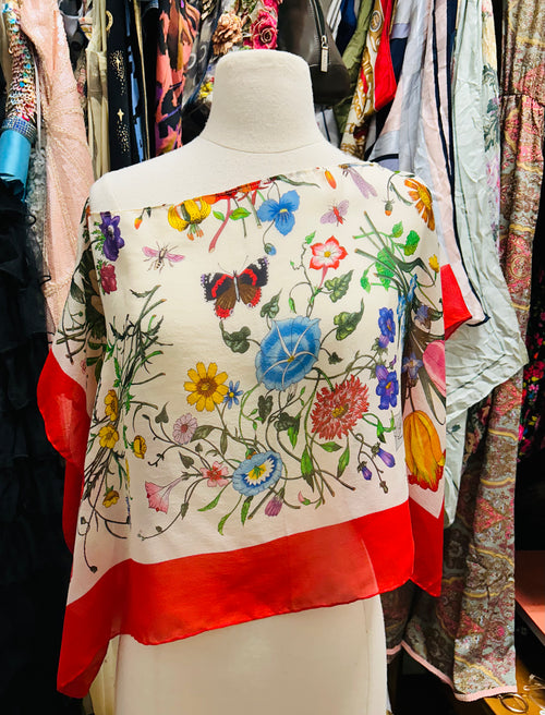 OOAK Vintage Signed Gucci Scarf Top