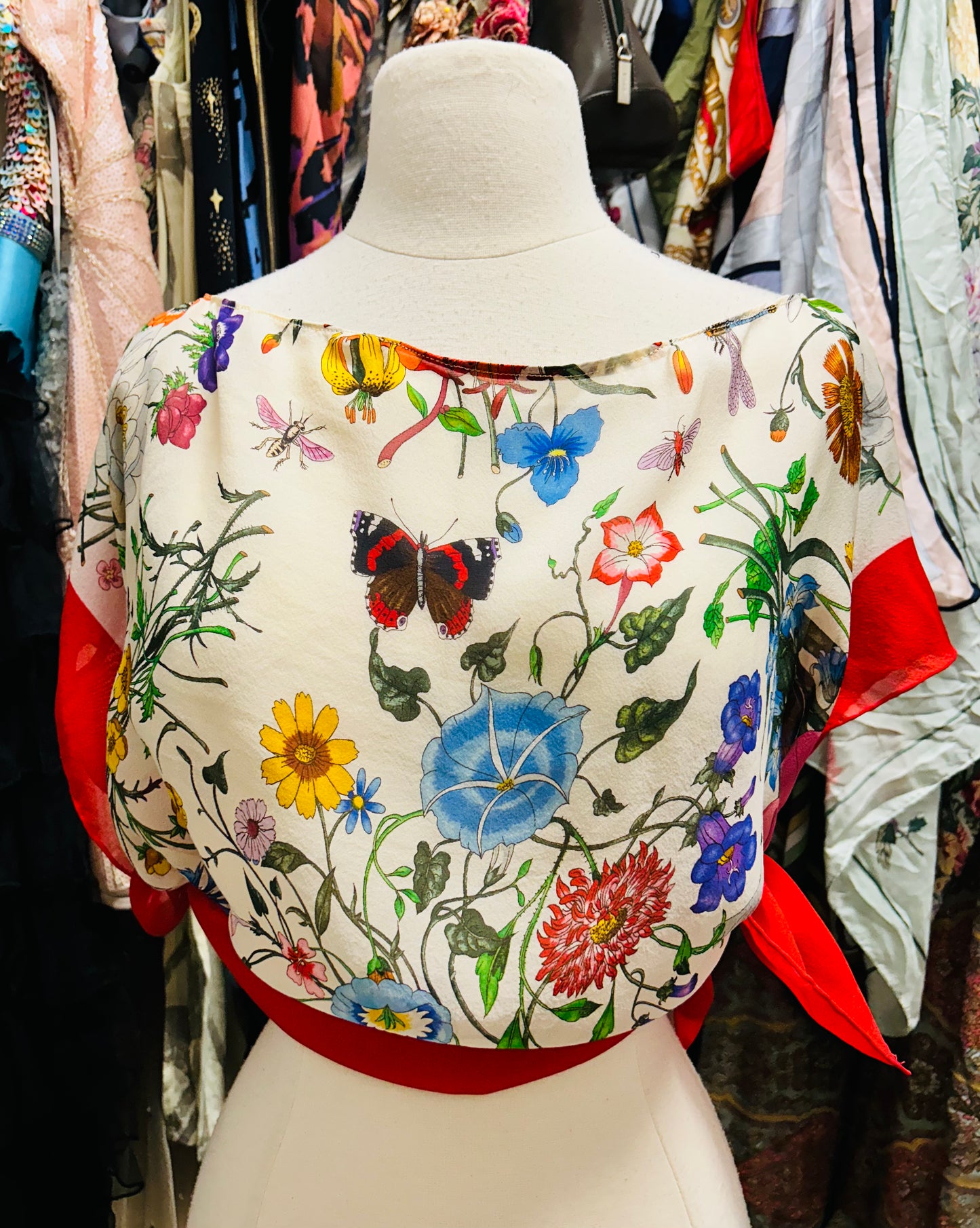 OOAK Vintage Signed Gucci Scarf Top