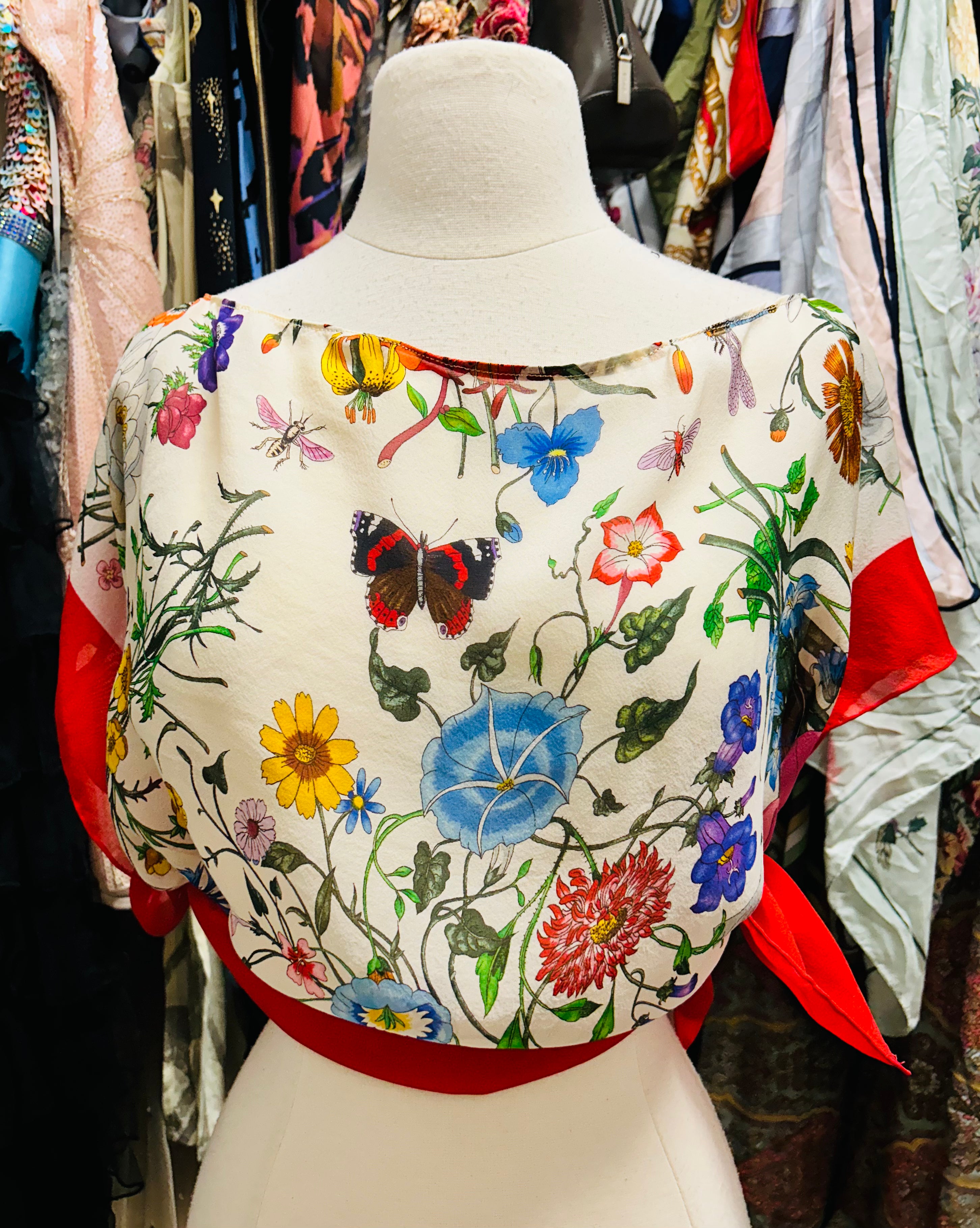 OOAK Vintage Signed Gucci Scarf Top