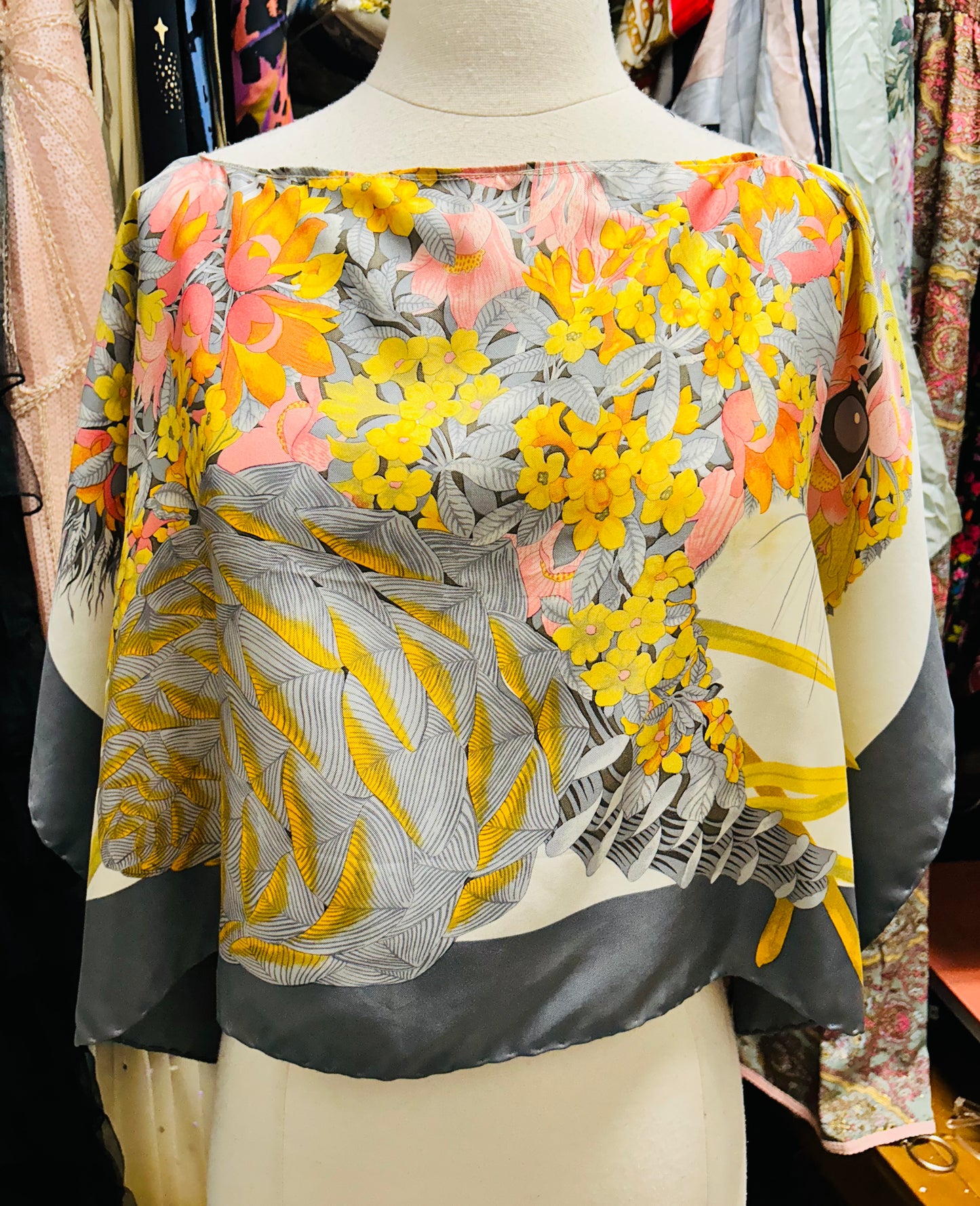 OOAK Silk Signed Ferragamo Scarf Top